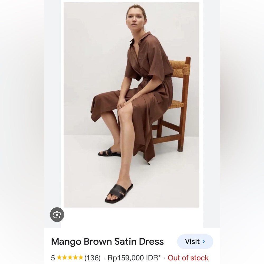 MANGO satin dress